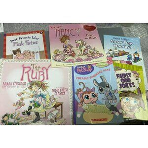 Lot of 6 Paperback Scholastic Books for young readers including Fancy Nancy